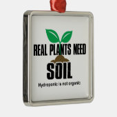 Echte Planten hebben grond nodig Hydroponic is nie Metalen Ornament (Rechts)