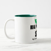 Echte Planten hebben grond nodig Hydroponic is nie Tweekleurige Koffiemok (Links)