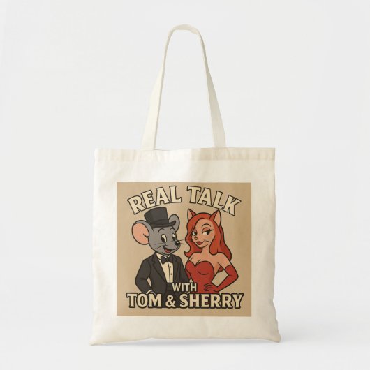 Echte Praat met Tom en Sherry Cartoon Tas (Voorkant)