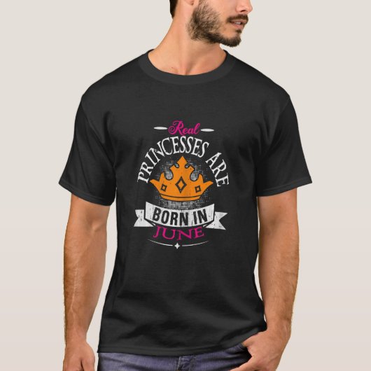 Echte prinsessen geboren in juni 2009 t-shirt (Voorkant)
