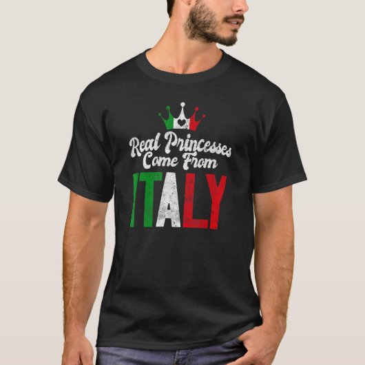 Echte prinsessen komen uit Italië Italiaanse prins T-shirt (Voorkant)