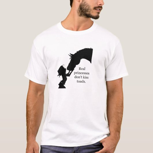 echte prinsessen kussen geen kussens t-shirt (Voorkant)