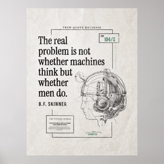 Echte Probleemmachines Mannen Denk Technologie Quo Poster (Voorkant)