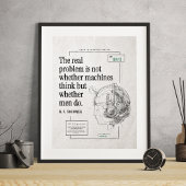 Echte Probleemmachines Mannen Denk Technologie Quo Poster