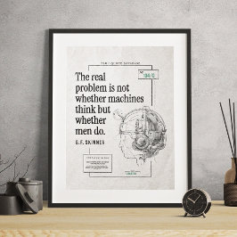 Echte Probleemmachines Mannen Denk Technologie Quo Poster