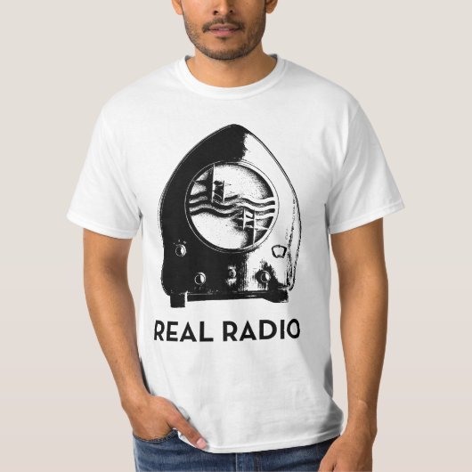 Echte radio t-shirt [Licht] (Voorkant)