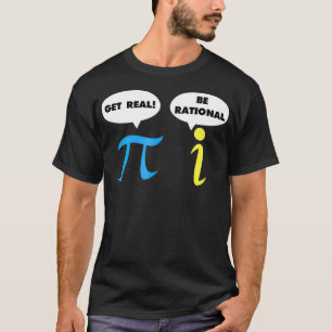 Echte Rationele Pi Funny Wiskunde Teacher Joke T-shirt