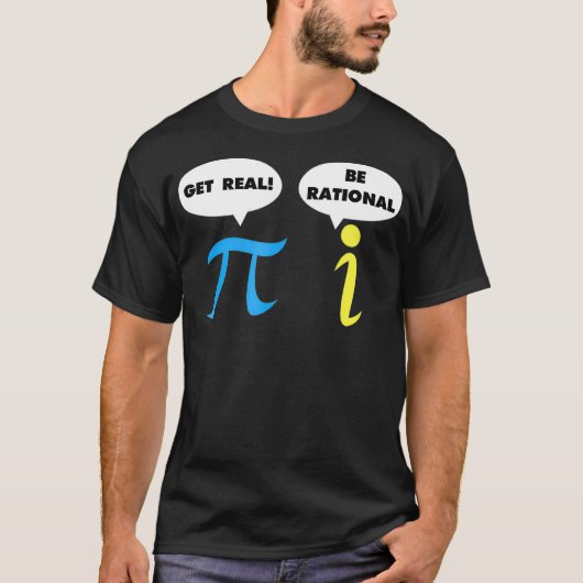 Echte Rationele Pi Funny Wiskunde Teacher Joke T-shirt (Voorkant)