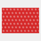 Echte rode en witte snowflake papierbladen inpakpapier vel (Voorkant)