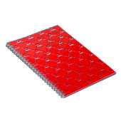 Echte rode lederbekleding. notitieboek (Rechterzijde)