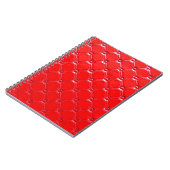 Echte rode lederbekleding. notitieboek (Linkerzijde)