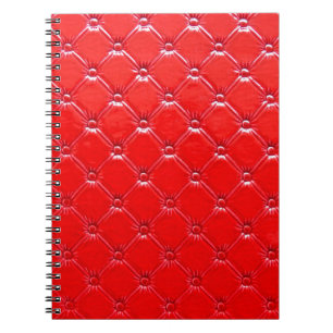 Echte rode lederbekleding. notitieboek