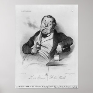 echte roker uit de reeks "Galerie physionomique" Poster