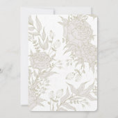 Echte Romance Folie Floral Lijst Baby shower Kaart (Achterkant)