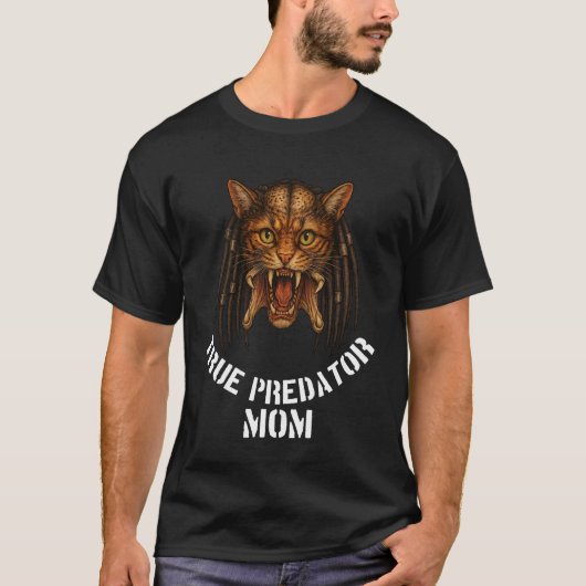 Echte roofmoeder Funny Design voor kattenliefhebbe T-shirt (Voorkant)