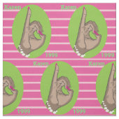 Echte  roze en groene stof (Swatch)