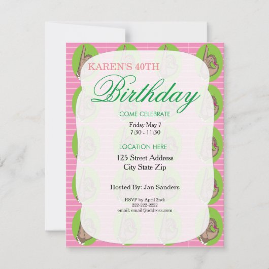 Echte  roze feestdagen kaart (Voorkant)