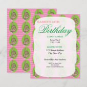 Echte roze feestdagen kaart (Voorkant / Achterkant)