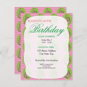 Echte  roze feestdagen kaart