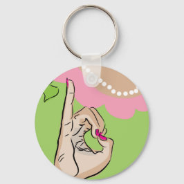 Echte roze groene sleutelketen voor meisjes sleutelhanger