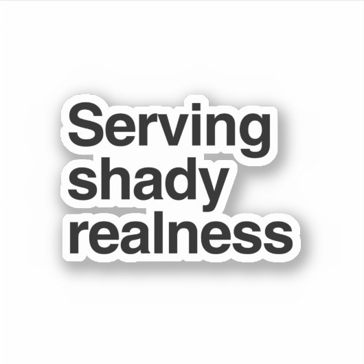Echte schaduw serveren sticker (Voorkant)
