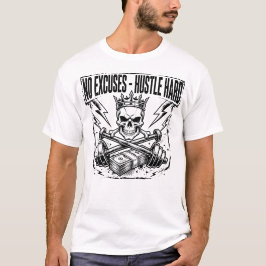 Echte Schedel Hustle T-shirt (Voorkant)
