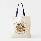 Echte Schelpen Strand Zegt Katoenen Boodschappenta Tote Bag (Achterkant)