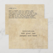 Echte schrijfmachine Shakespeare Sonnet 18 (XVIII) Kaart (Voorkant / Achterkant)