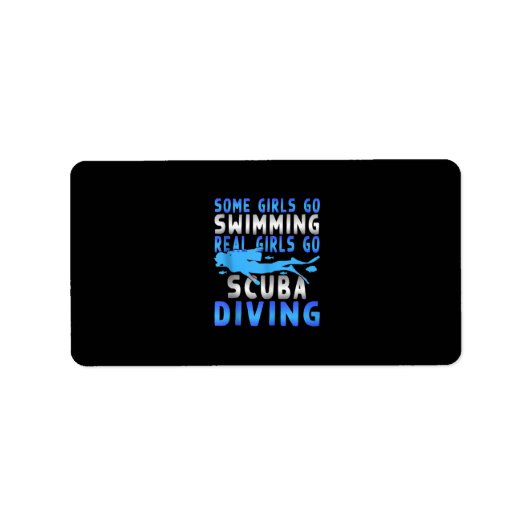 Echte scuba-duikende meisjes die door sommigen zwe etiket (Voorkant)