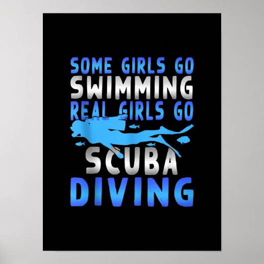 Echte scuba-duikende meisjes die door sommigen zwe poster (Voorkant)