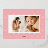 Echte 'Single Folie' Fun Baby Birth kondiging Folie Feestdagenkaart (Achterkant)