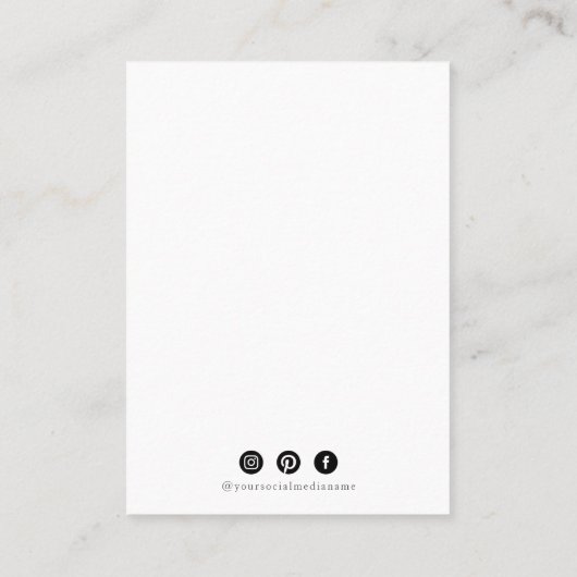 Echte Snow Earring Display Visitekaartje (Achterkant)