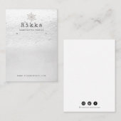 Echte Snow Earring Display Visitekaartje (Voorkant / Achterkant)