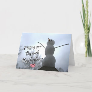 Echte Snowman die je vermist met Kerstmis Feestdagen Kaart