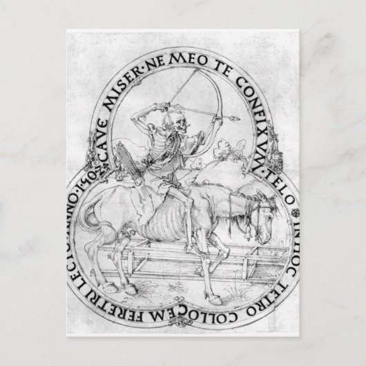 Echte sterfte bij paarden door Albrecht Durer Briefkaart (Voorkant)