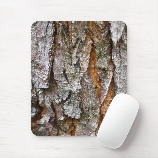 Echte structuur met boomschors muismat (Met muis)