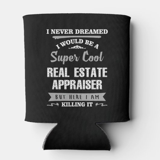 Echte taxateur die het geld kost blikjeskoeler (Achterkant)