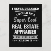 Echte taxateur die het geld kost briefkaart (Voorkant)