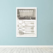Echte tennis en de bouw van racketspelen, van canvas afdruk (Insitu (Houten vloer))