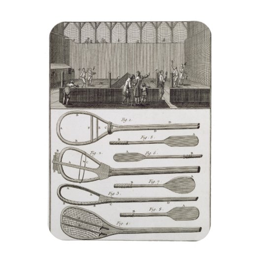 Echte tennis en de bouw van racketspelen, van magneet (Verticaal)