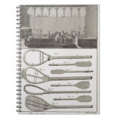 Echte tennis en de bouw van racketspelen, van notitieboek (Voorkant)