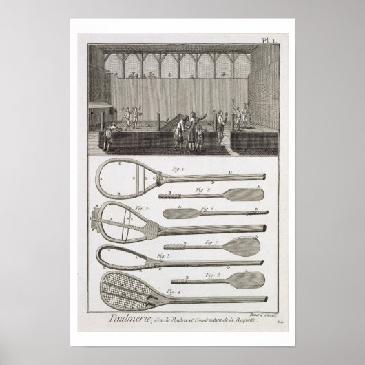 Echte tennis en de bouw van racketspelen, van poster (Voorkant)