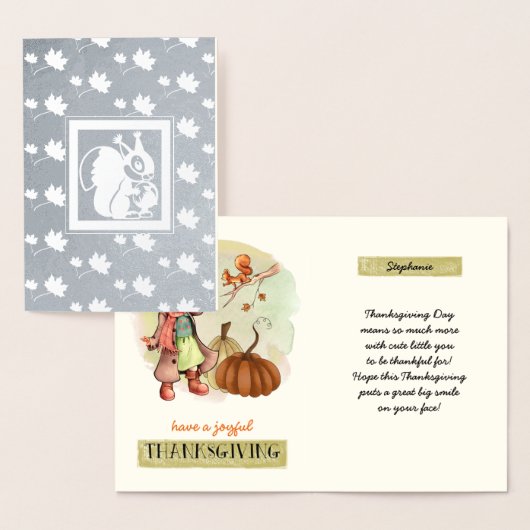 Echte Thanksgiving van de Naam van de douane Echte Folie Kaarten (Display)