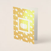 Echte Thanksgiving van de Naam van de douane Echte Folie Kaarten (Voorkant)