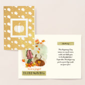 Echte Thanksgiving van de Naam van de douane Echte Folie Kaarten (Display)