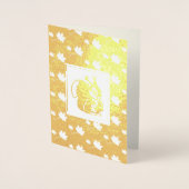 Echte Thanksgiving van de Naam van de douane Echte Folie Kaarten (Voorkant)