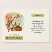 Echte Thanksgiving van de Naam van de douane Echte Folie Kaarten (Binnen)