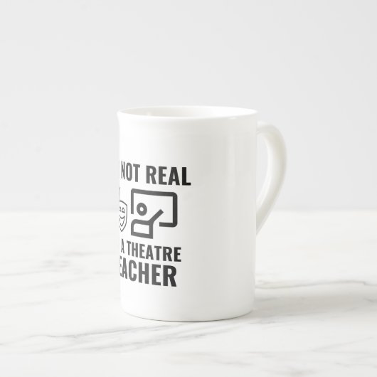 Echte theaterleraar porselein kop (Voorkant rechts)