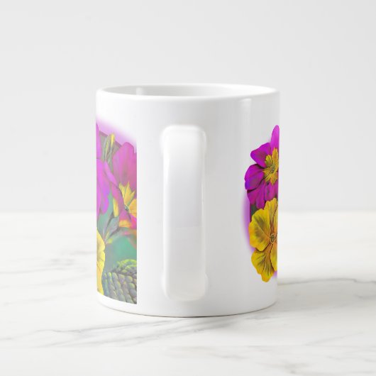 Echte tuinbouwbloemen jumbo mok (Achterkant)