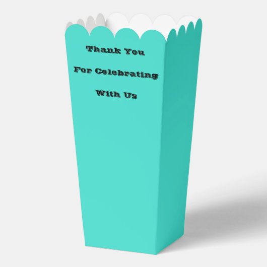 Echte Turquoise Blauw Groen Southwestern Effen Kle Bedankdoosjes (Voorkant)